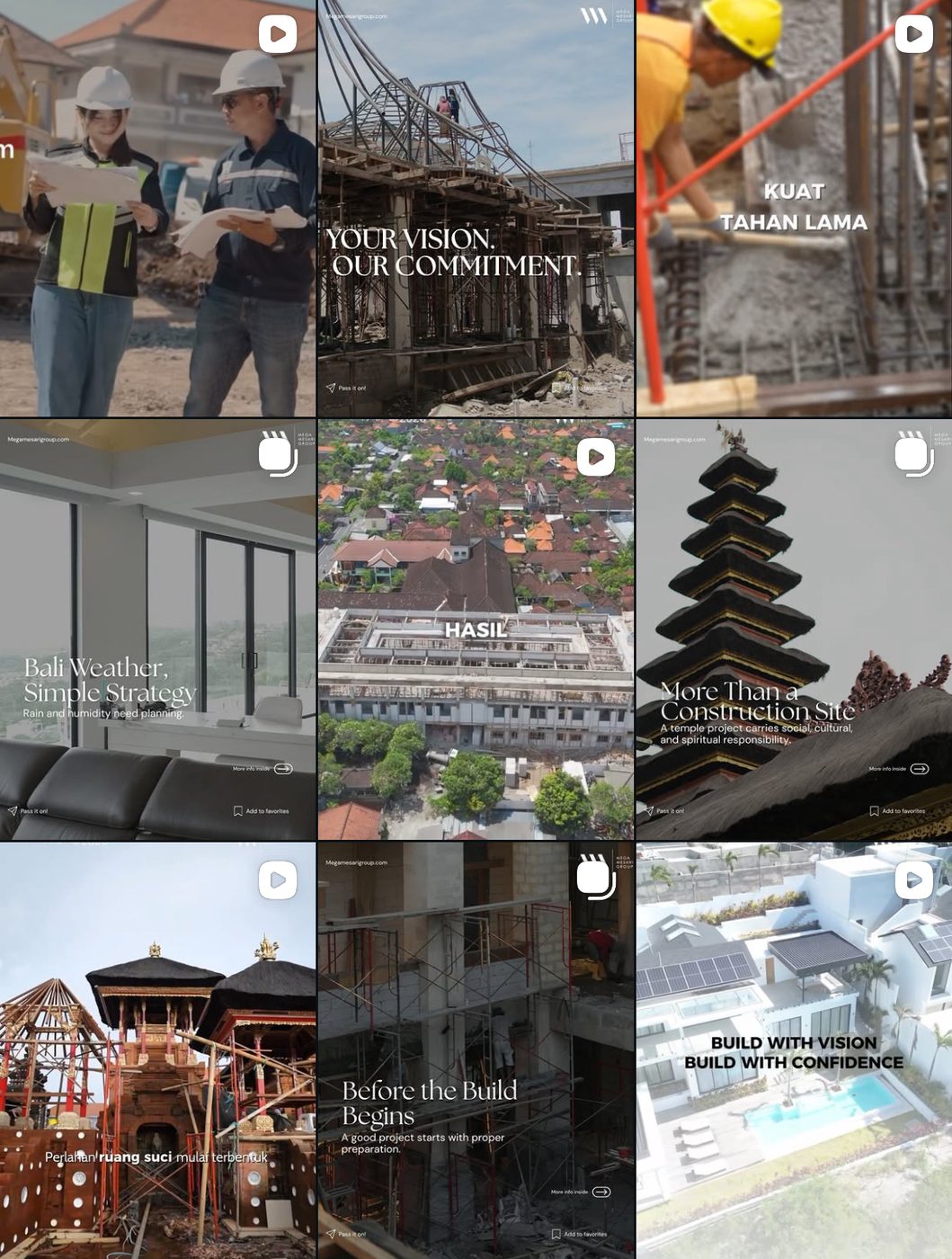 Mega Mesari Group social media portfolio